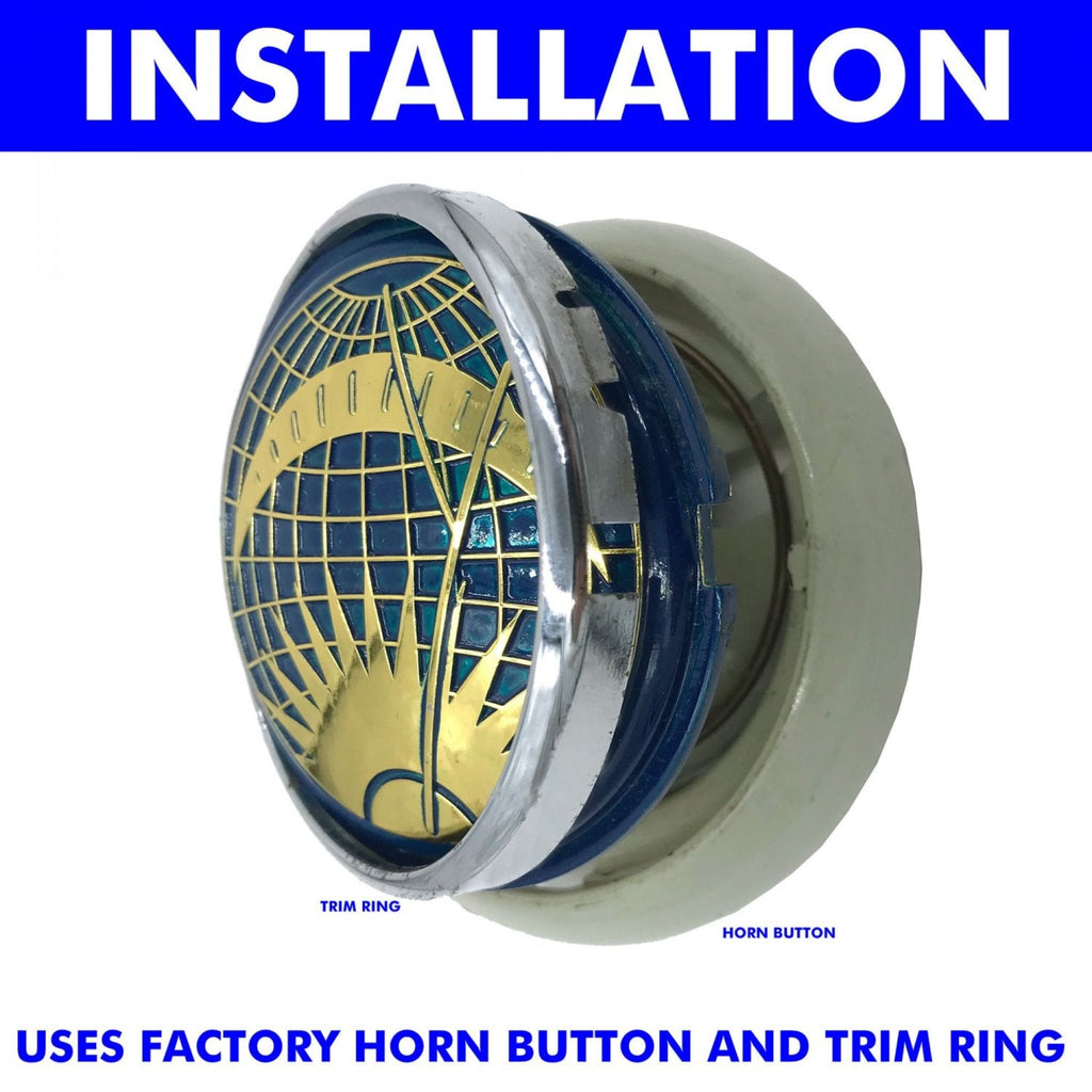 Sun & Moon 2Pc Kit - Horn Button & Aluminum 12mm Shift Knob Bus Beetle Ghia