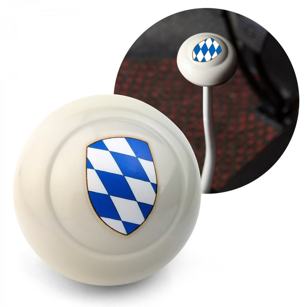 Bavaria 2Pc Kit - Horn Button & Ivory 12mm Shift Knob Bus Beetle Ghia Split