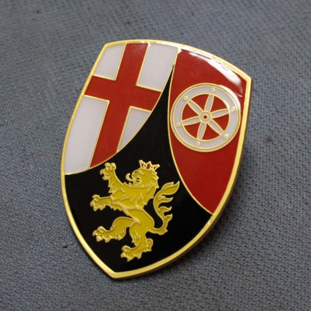 VW Coat of Arms of Rhineland-Palatinate (Rheinland-Pfalz) Hood Badge Crest