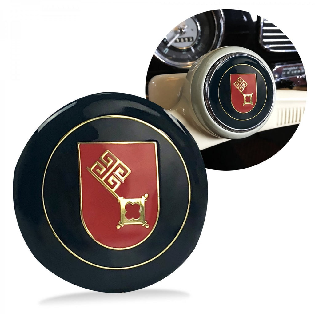 Bremen 3Pcs Kit - Horn Button, Hood Crest, & Aluminum 12mm Shift Knob Porsche