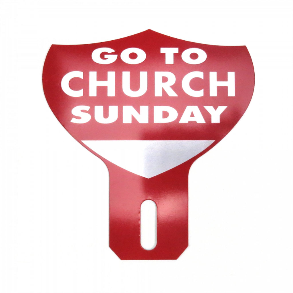 Go To Church Sunday License Plate Topper