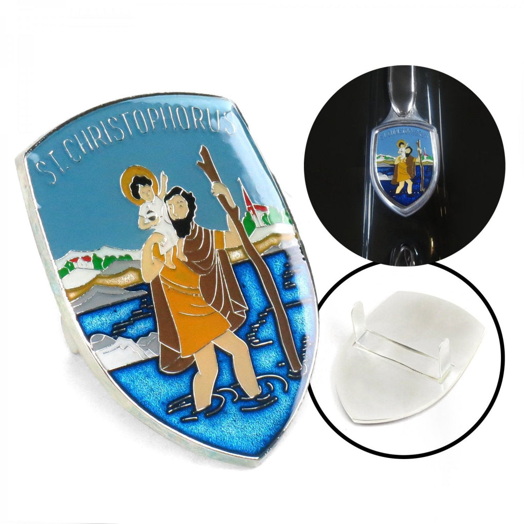 St Christophorus 3Pcs Kit - Horn Button, Hood Crest, & Ivory 12mm Shift Knob