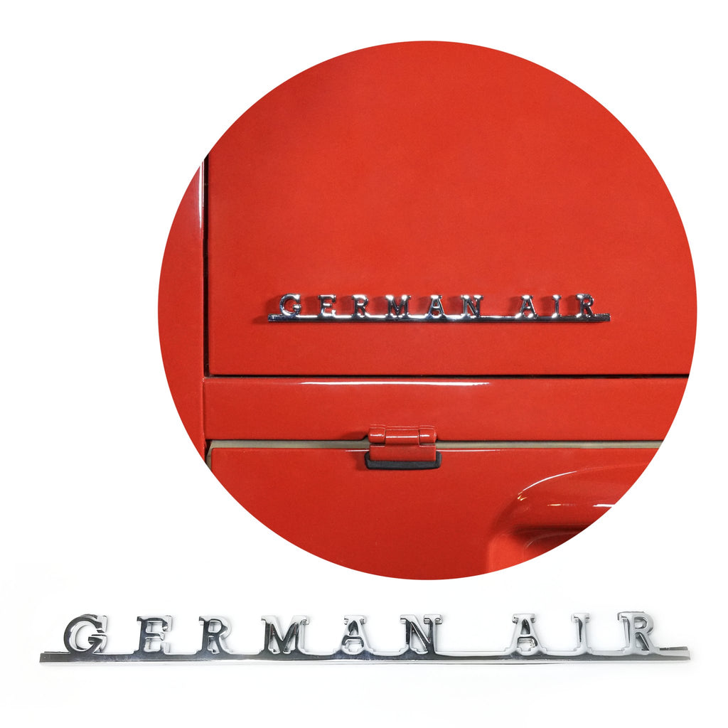 VW Aircooled German Air Script Emblem for Volkswagen beetle bus ghia thing kafer