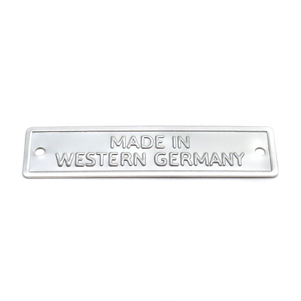 1965-1973 VW Volkswagen Vin plate w/ Made In Western Germany Tag