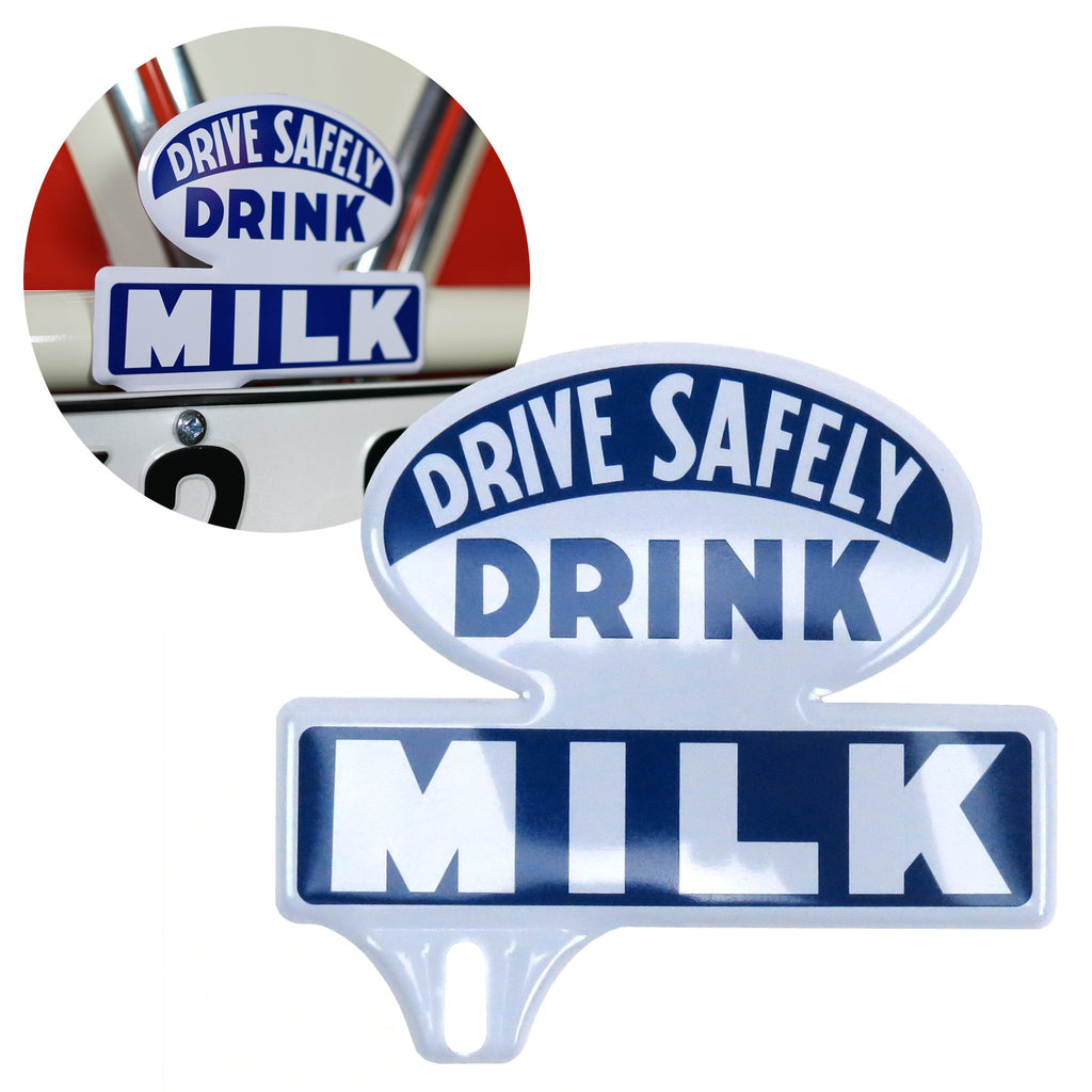 Drink Milk License Plate Topper