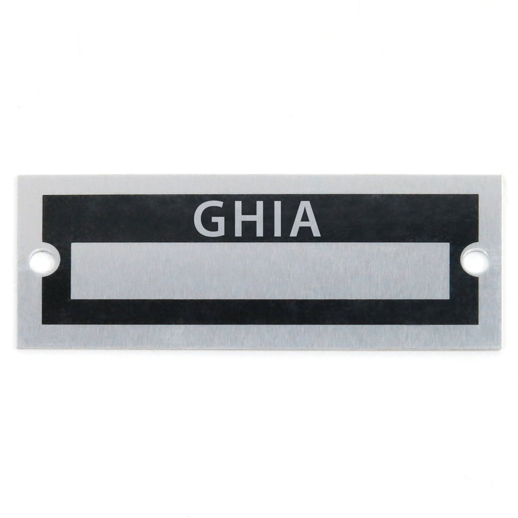 Ghia Blank Data Vin Name Plate