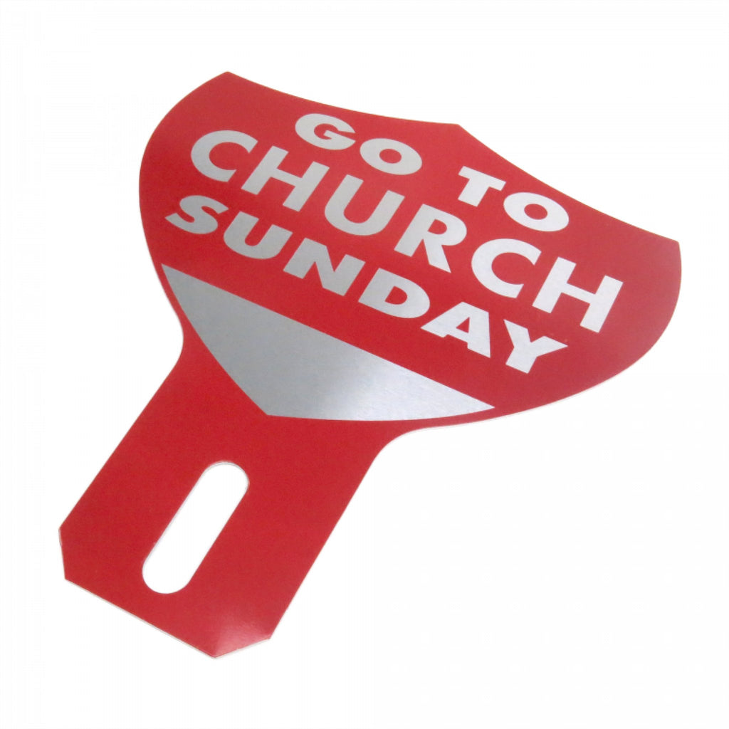 Go To Church Sunday License Plate Topper