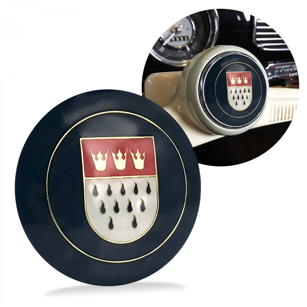 Cologne 3Pcs Kit - Horn Button, Hood Crest, & 7mm Shift Knob Bus Beetle Ghia