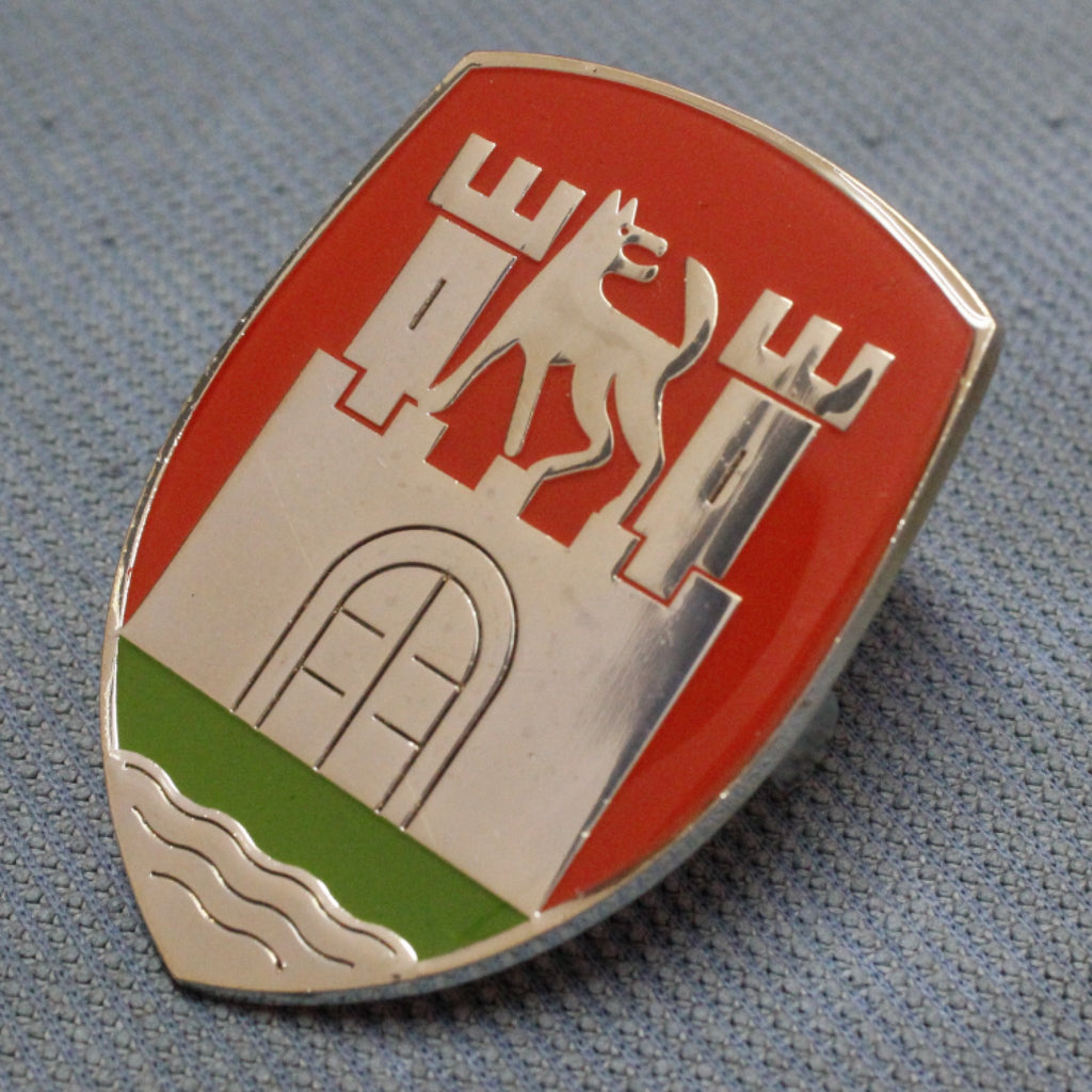 VW Wolfsburg Crest ~ Red Africa Hood Badge Crest