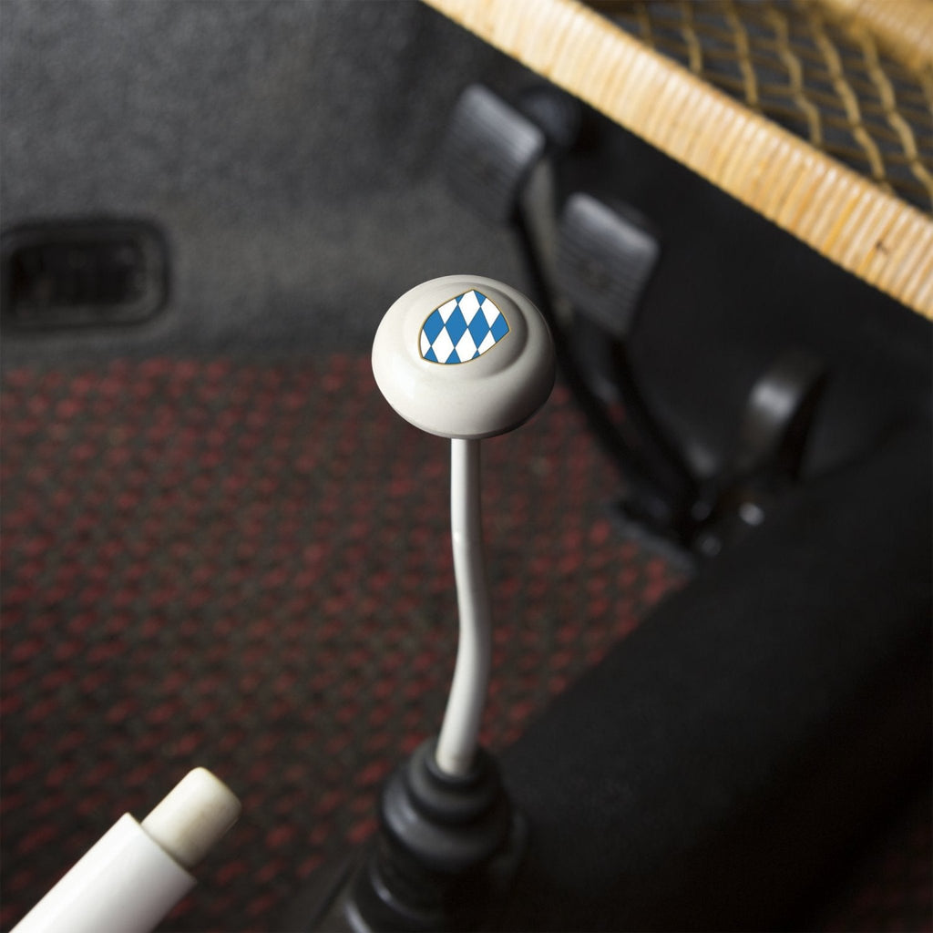 Bavaria 3Pcs Kit - Horn Button, Hood Crest, & Ivory 10mm Shift Knob Bus Bug +