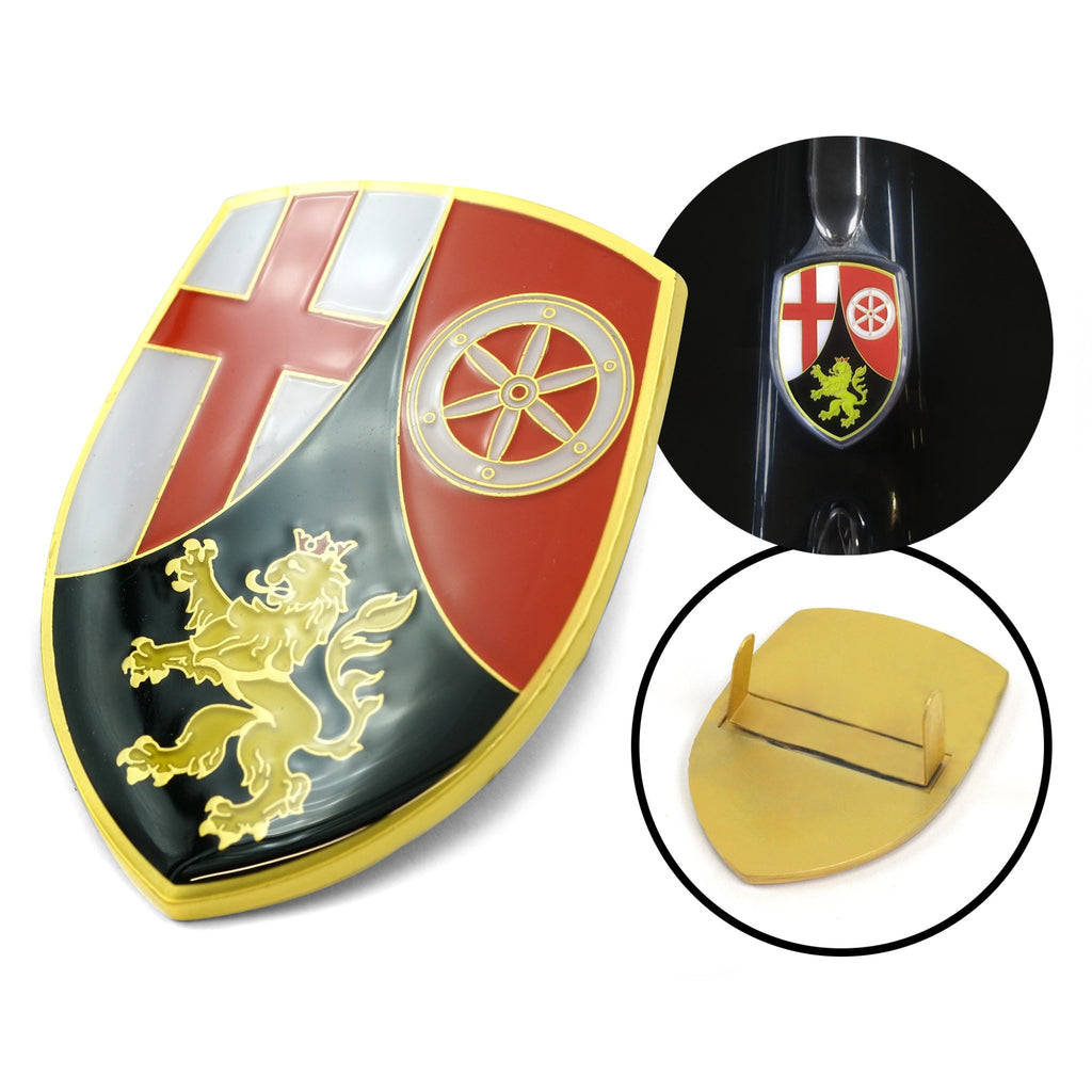 VW Coat of Arms of Rhineland-Palatinate (Rheinland-Pfalz) Hood Badge Crest