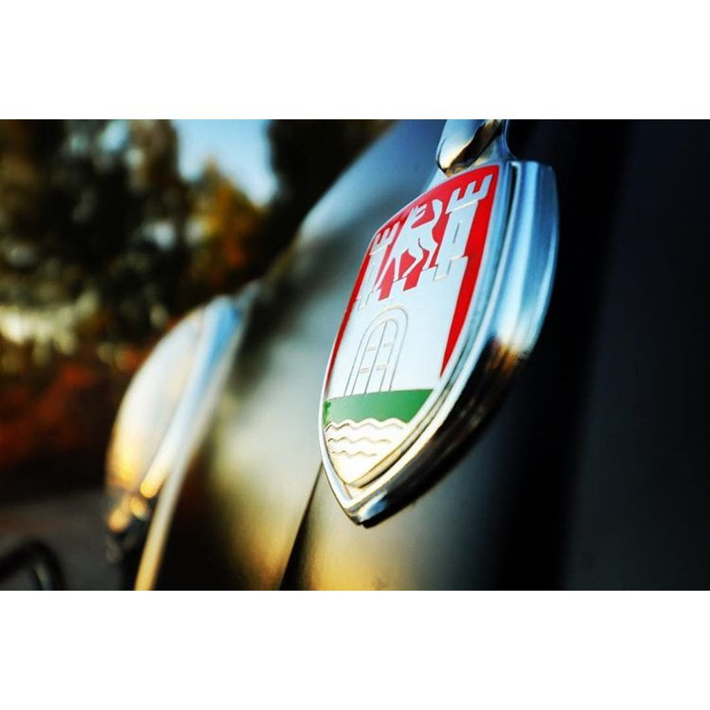 VW Wolfsburg Crest ~ Red Africa Hood Badge Crest